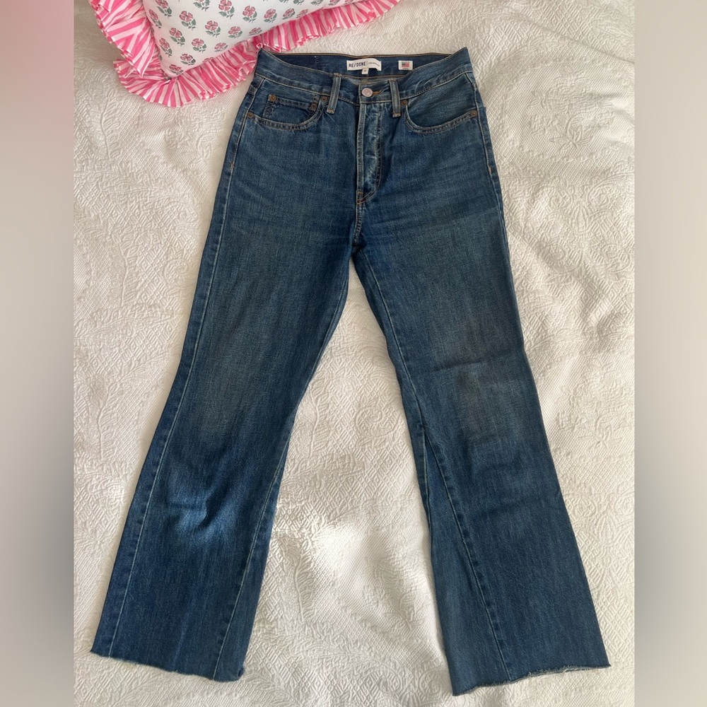 RE/DONE high rise crop flare jeans size 26